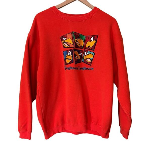 Vintage Warner Bros. Foghorn Leghorn Sweatshirt Medium Crewneck - Picture 1 of 7
